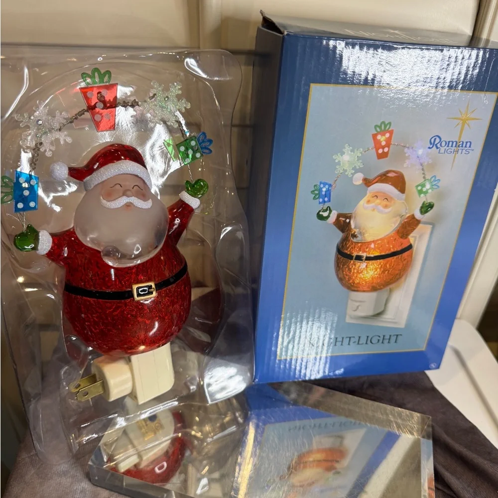 Festive Santa Night Light‎ with Gifts